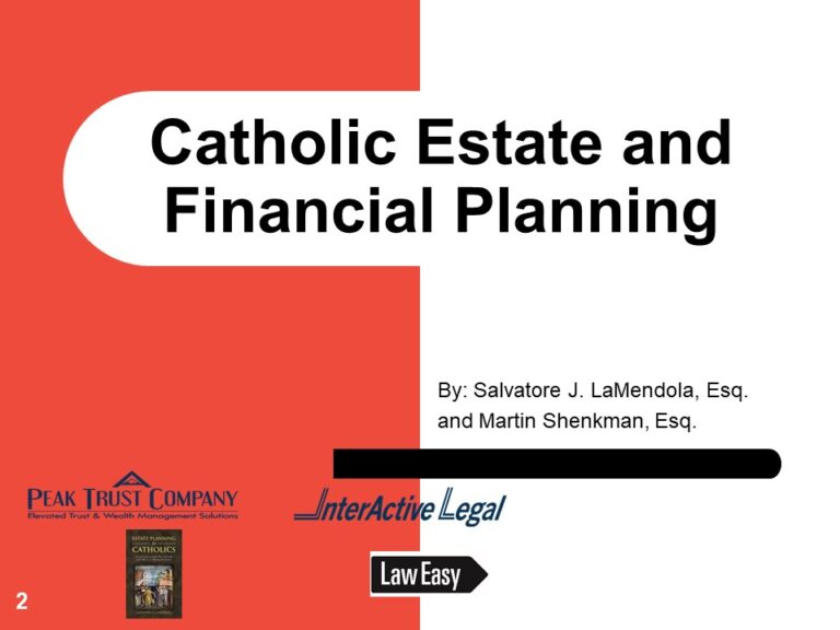 Catholic Estate Planning