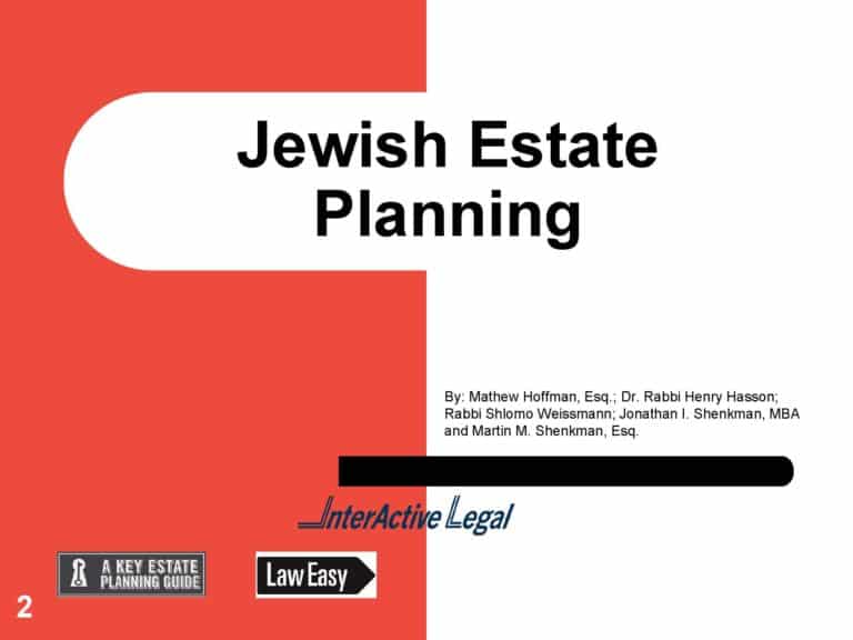Estate Planning for Jewish Clients