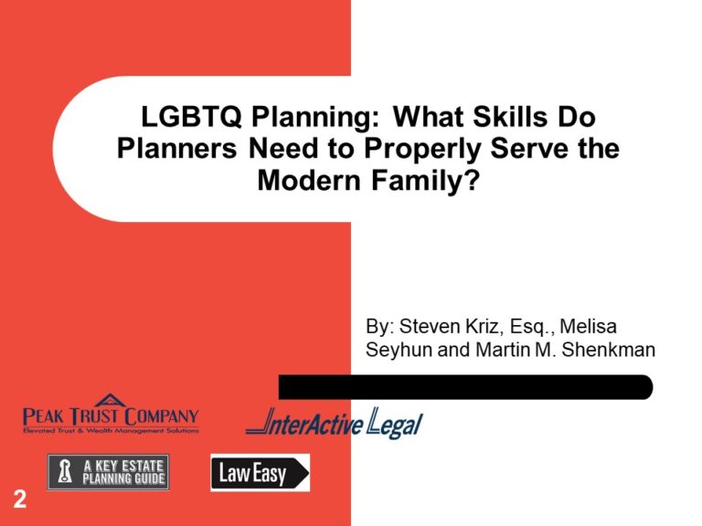 LGBTQ Planning: What Skills Do Planners Need to Properly Serve the Modern Family?