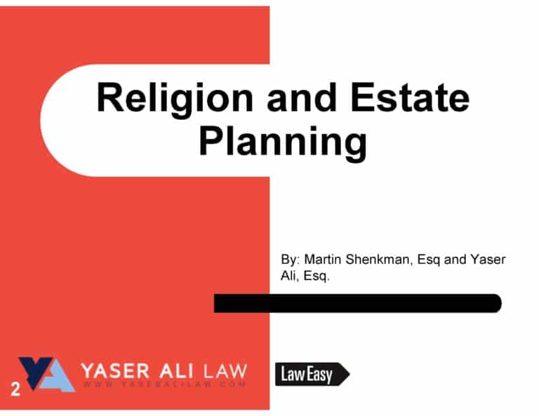 Religion and Estate Planning
