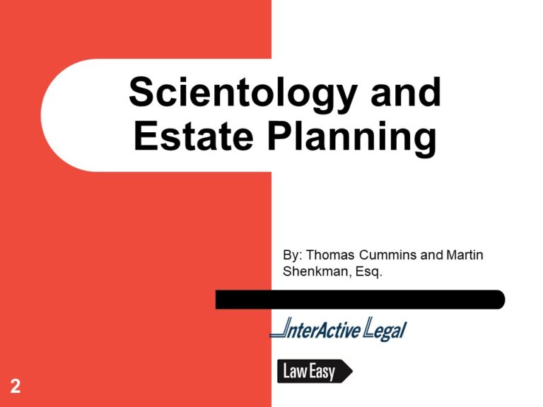 Estate Planning for Scientologists