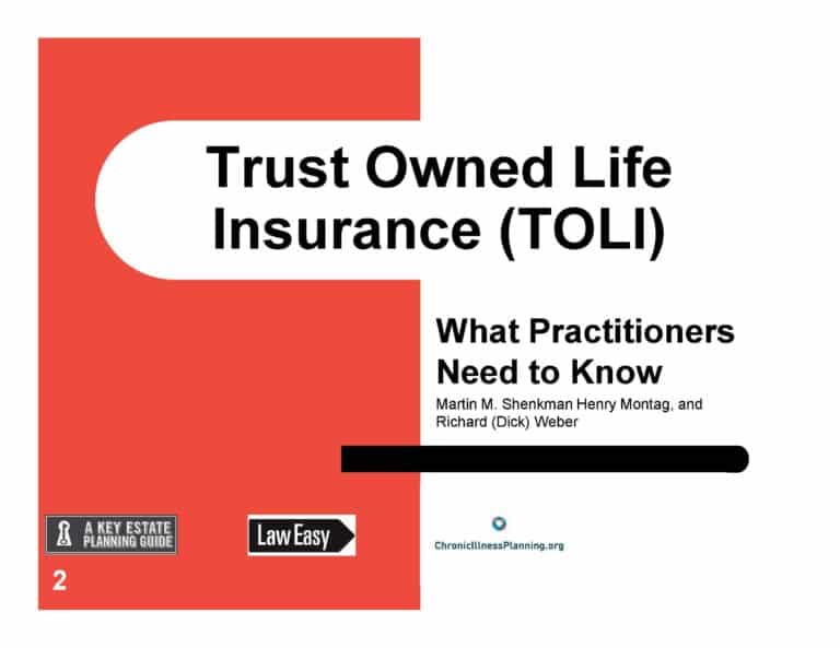 Trust Owned Life Insurance (TOLI)