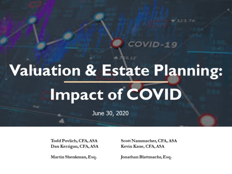 Valuations and Estate Planning: Impact of Covid