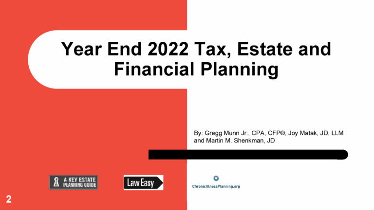 Year-End Estate and Tax Planning 2022